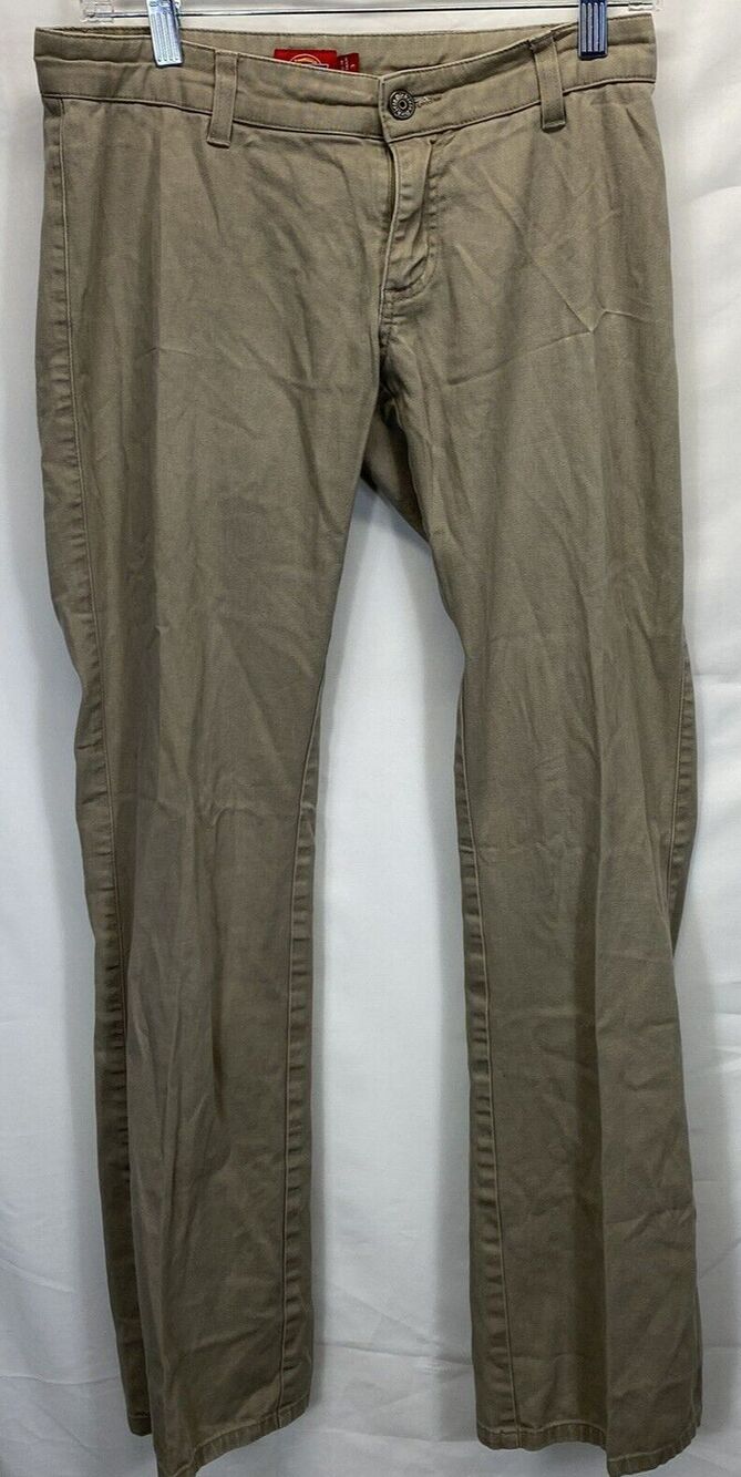 Dickies Women's Flat Front Pant Slim Fit Low Rise Bootcut, Size 3 30x32